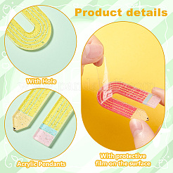 18Pcs 9 Colors Acrylic Pendants&nbsp;OACR-PH0004-31