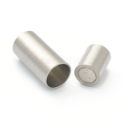 Tarnish Resistant 304 Stainless Steel Magnetic Clasps with Glue-in Ends&nbsp;LS-STAS-B017-01D-P