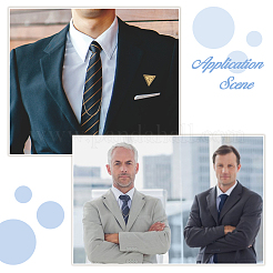 2Pcs 2 Colors Brass Button Attachment Tie Clips&nbsp;AJEW-HS0001-13B