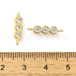 Rack Plating Brass Micro Pave Cubic Zirconia Links&nbsp;KK-S396-62G