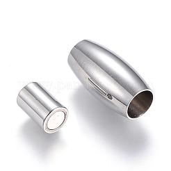 Tarnish Resistant 304 Stainless Steel Magnetic Clasps with Glue-in Ends&nbsp;STAS-D159-24