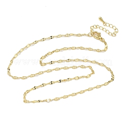 2.5MM Brass Dapped Chain Necklaces&nbsp;NJEW-P339-02A-G