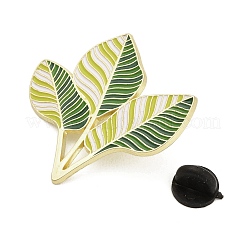 Japanese Banana Leaf Enamel Pins&nbsp;JEWB-I060-01G-04