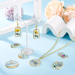10Pcs 2 Styles Transparent Resin Pendants&nbsp;RESI-TA0005-61