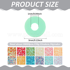 120G 12 Colors PVC Plastic Beads&nbsp;DIY-ME0002-18