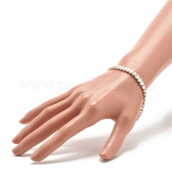 Alloy Heart Beaded Stretch Bracelet for Women&nbsp;BJEW-JB07722-02