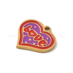 304 Stainless Steel Enamel Charms&nbsp;STAS-P388-19A-G