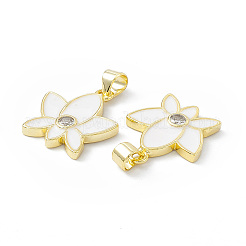 Rack Plating Brass Enamel Pendants&nbsp;KK-B065-05G-03