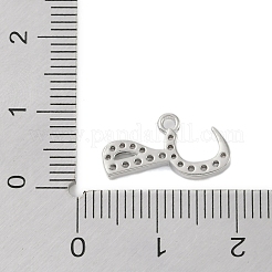 Rack Plating Brass Micro Pave Clear Cubic Zirconia Pendants&nbsp;KK-A224-03Q-P