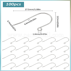 100Pcs 304 Stainless Steel Earring Hooks&nbsp;STAS-LP0001-57