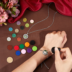 1Pc Stainless Steel Hollow Flat Round with Tree of Life Diffuser Locket Pendant Necklaces & 1Pc Slider Bracelets Sets&nbsp;SJEW-PH0001-27