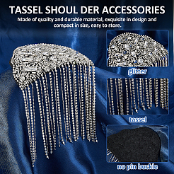 2Pcs Felt Rhinestone Epaulettes&nbsp;AJEW-FH0006-66B