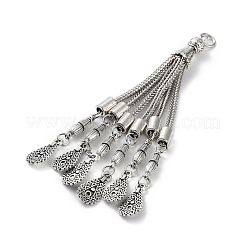 Tibetan Style Alloy Curb Chain Tassel Big Pendants&nbsp;FIND-K013-01AS-10