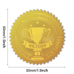 Plastic Self Adhesive Gold Foil Embossed Stickers&nbsp;DIY-WH0211-367