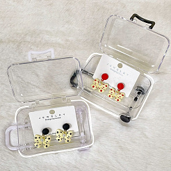 12Pcs Luggage Cases Transparent Plastic Candy Gift Storage Boxes&nbsp;CON-CN0001-08