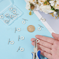 15Pcs Brass Toggle Clasps&nbsp;KK-ME0002-34P