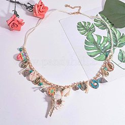 Printed Cowrie Shell Beads&nbsp;SHEL-PH0001-08