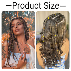 30Pcs Alloy Dreadlocks Hair Rings Decoration&nbsp;OHAR-TA0001-13