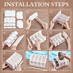 Acrylic Belt Organizer Holder with 4 Compartments&nbsp;ODIS-WH0025-265