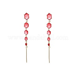 Alloy & Rhinestone Stud Dangle Earrings&nbsp;WGD14E0-02