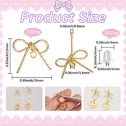 30Pcs Alloy Stud Earring Findings&nbsp;FIND-SC0015-56