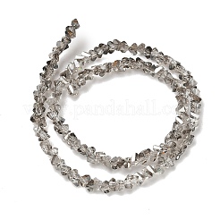 Electroplate Transparent Glass Beads Strands&nbsp;X-EGLA-P061-04C-PL01
