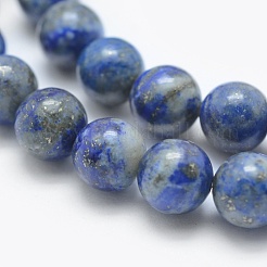 Natural Lapis Lazuli Beads Strands&nbsp;G-E489-01-8mm