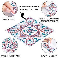 PVC 3D Self Adhesive Mosaic Pattern Stickers with Bright Film&nbsp;DIY-WH0217-11