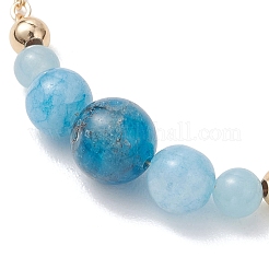 Natural Apatite Round Beads link Bracelets&nbsp;BJEW-JB13172-02