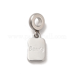 Tarnish Resistant 304 Stainless Steel European Dangle Charms&nbsp;STAS-G308-08P