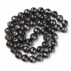 Electroplate Transparent Glass Beads Strands&nbsp;EGLA-N002-34A-G02