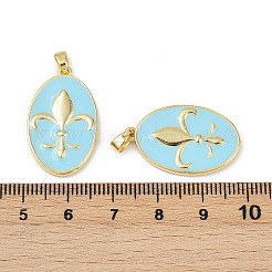 Brass Enamel Pendants&nbsp;KK-R226-09G