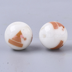 Christmas Opaque Glass Beads&nbsp;EGLA-R113-05A