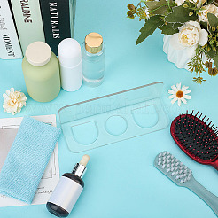 3-Slot Rectangle Acrylic Wall Mounted Comb Organizer Holder for Bathroom&nbsp;ODIS-WH0043-218B
