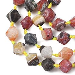Natural Weathered Banded Agate Beads Strands&nbsp;GG-T001-04