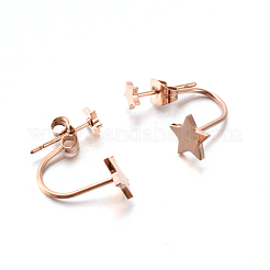 304 Stainless Steel Ear Studs&nbsp;EJEW-P045-14RG