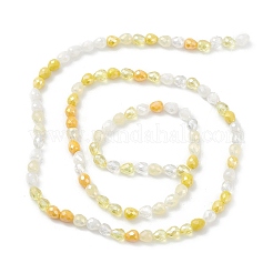 Gradient Color Electroplate Glass Bead Strands&nbsp;X-GLAA-E042-04D