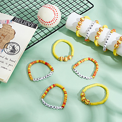 Polymer Clay Heishi Beaded Stretch Bracelets&nbsp;BJEW-GO0002-28A-03