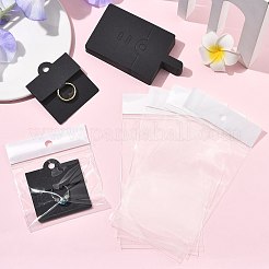 50Pcs Rectangle Foldable Paper Jewelry Display Cards for Rings&nbsp;CDIS-FS0001-31B