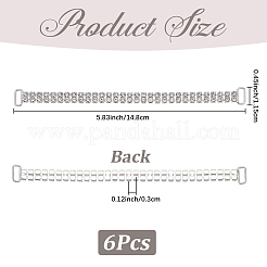 6Pcs Alloy & Resin Rhinestones Bikini Buckle Chain&nbsp;DIY-CY0003-22