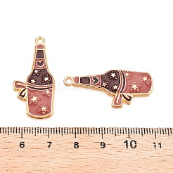 Rack Plating Alloy Enamel Pendants&nbsp;ENAM-N056-383KCG-02