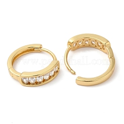 Clear Cubic Zirconia Hoop Earrings&nbsp;EJEW-G348-10G