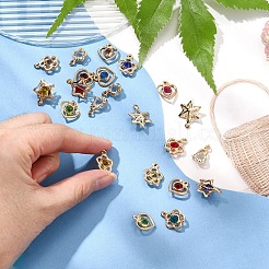 69Pcs 6 Styles Rack Plating Eco-Friendly Iron Pendants&nbsp;FIND-YW0005-89