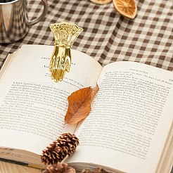 Alloy Hand Shaped Bookmark Clip&nbsp;AJEW-CP0006-94B-G