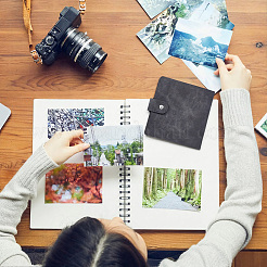 5 Inch PU Leather Cover Garden Seed Storage Organizer 2-Ring Binder Album&nbsp;AJEW-SP0004-72B