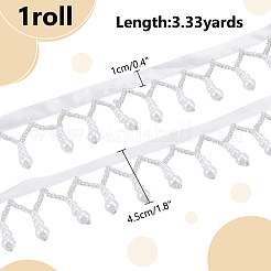 3.33 Yards Fibre Fringe Lace Ribbon&nbsp;OCOR-WR0001-66