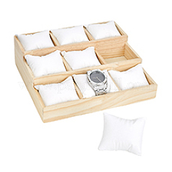 3-Tier 9 Grids Wood Bracelet Display Stands&nbsp;BDIS-WH0019-001