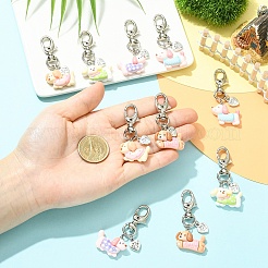 10Pcs Dog Resin Pendant Decorations&nbsp;HJEW-YW00306