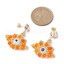 Glass Seed Beads Stud Earrings&nbsp;EJEW-MZ00270-04