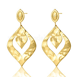 304 Stainless Steel Rhinestone Stud Dangle Earrings&nbsp;WG70B51-01